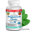Magnesium Citrate 400mg | 200 Capsules, High Absorption for Sleep, Relax, Leg Cramps, Energy, Extra Strength Easy to Swallow Small Pills for Women & Men, Vegan Supplement for Digestion, Not Tablets NATURE'S BRANCH Au supplements