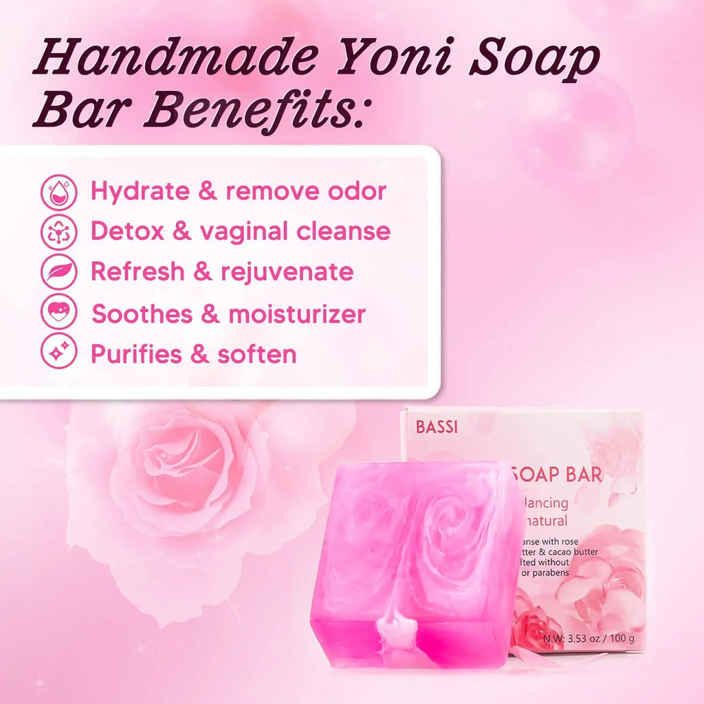Feminine Wash & Yoni Oil & Yoni Soap Set for Women, Yoni Wash for Vaginal Ph Balance Remove Odor BASSI Au supplements