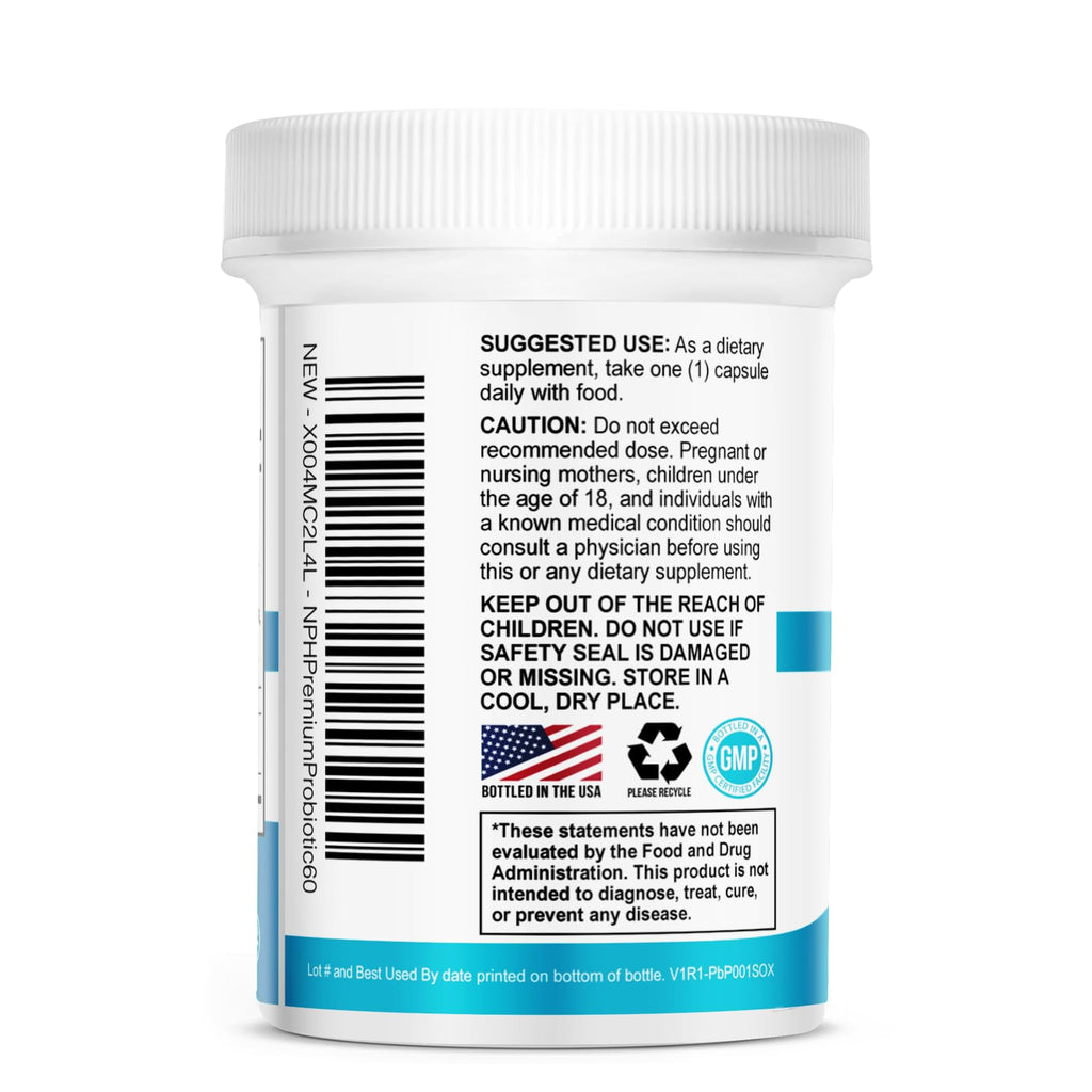 Nature's Physician Probiotics - 100 Billion CFU - 16 Strains + Prebiotics - Best Probiotic Supplement for Women & Men - Supports Immune, Digestive Health, Occasional Constipation & Gas - 60 Capsules Nature's Physician Au supplements