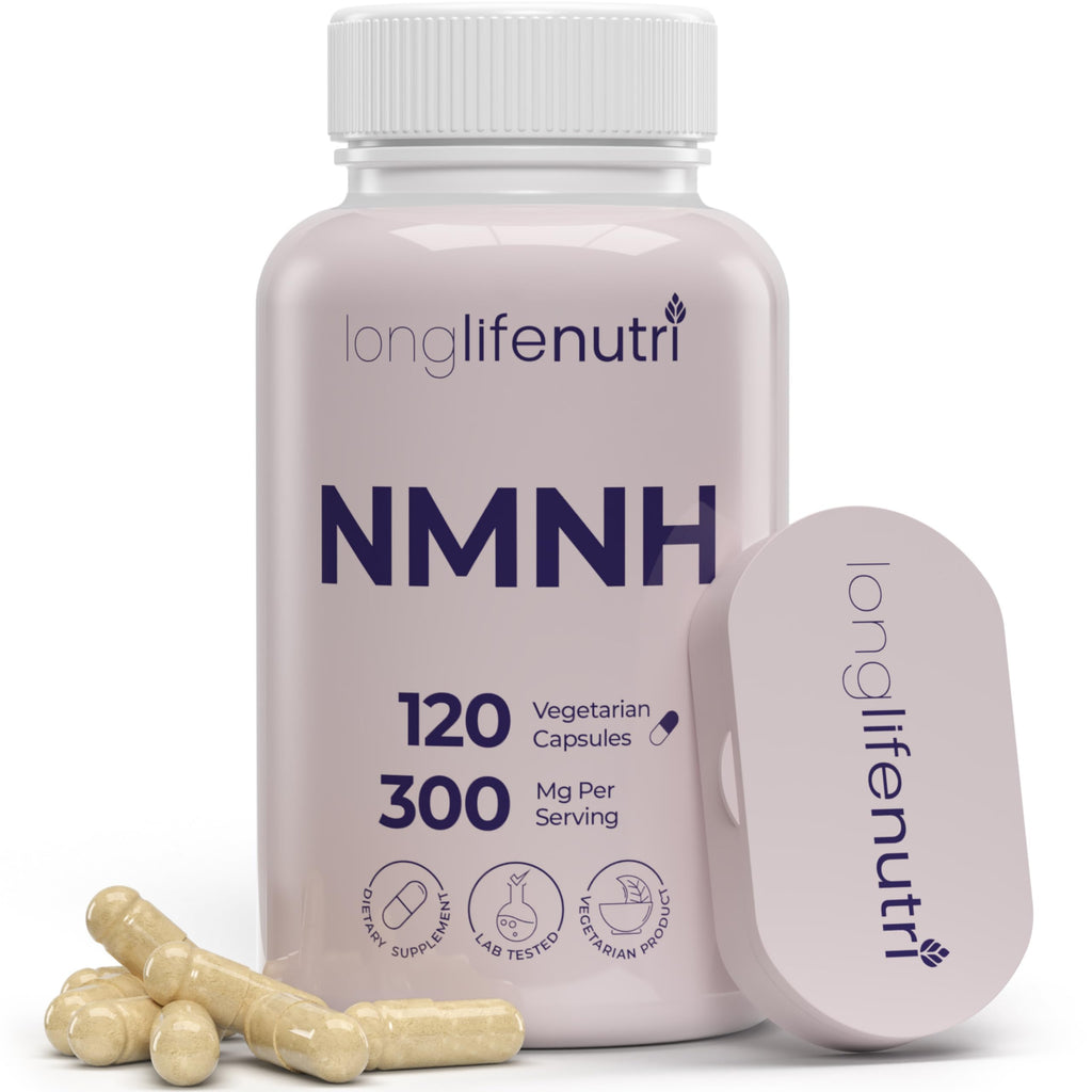 LongLifeNutri NMNH 300mg (Dihydronicotinamide Mononucleotide) - 120 Vegan Capsules, 2-Month Supply, NMN Alternative, NAD Supplement for Energy & Longevity, Lab Tested, Made in USA LongLifeNutri Au supplements