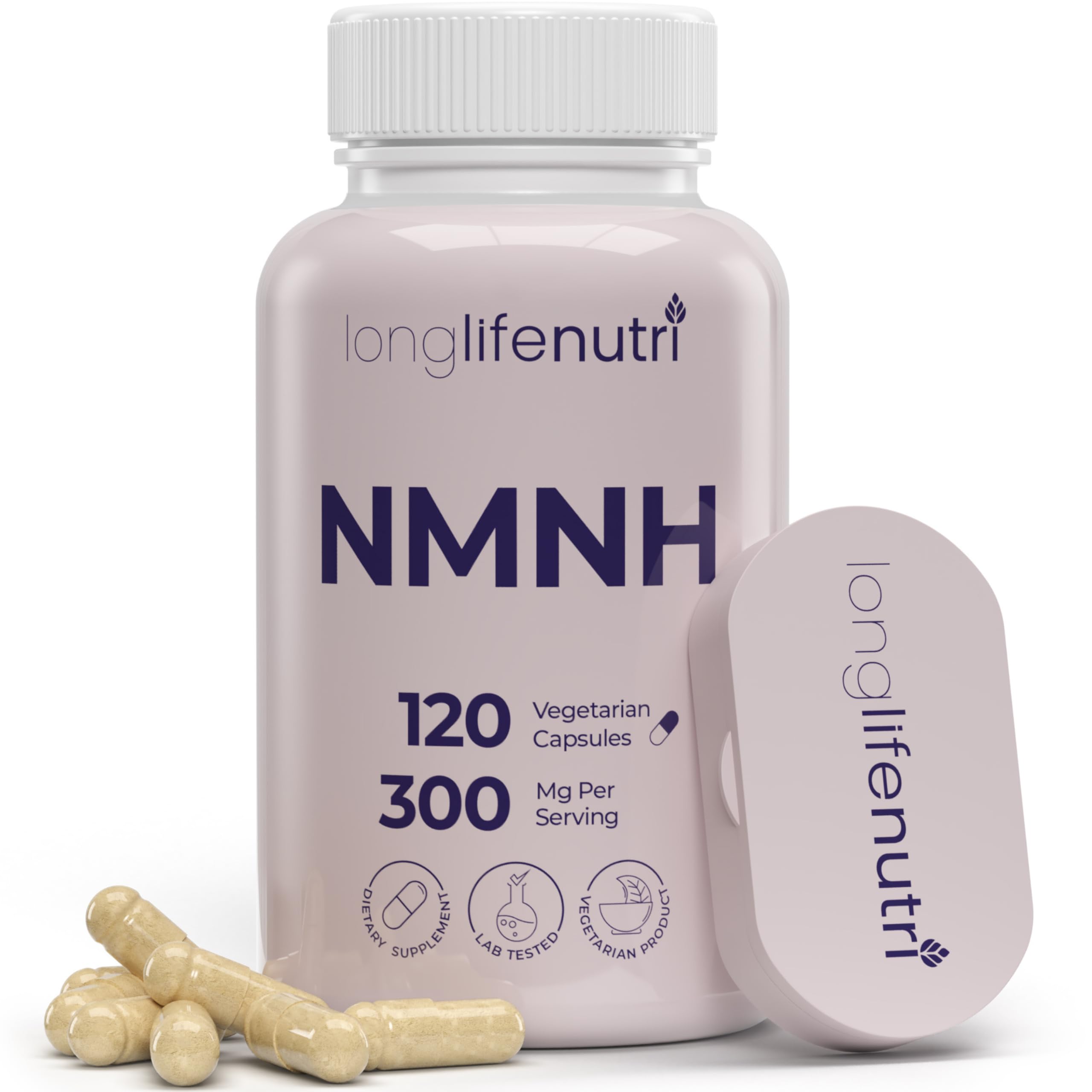 LongLifeNutri NMNH 300mg (Dihydronicotinamide Mononucleotide) - 120 Vegan Capsules, 2-Month Supply, NMN Alternative, NAD Supplement for Energy & Longevity, Lab Tested, Made in USA LongLifeNutri Au supplements