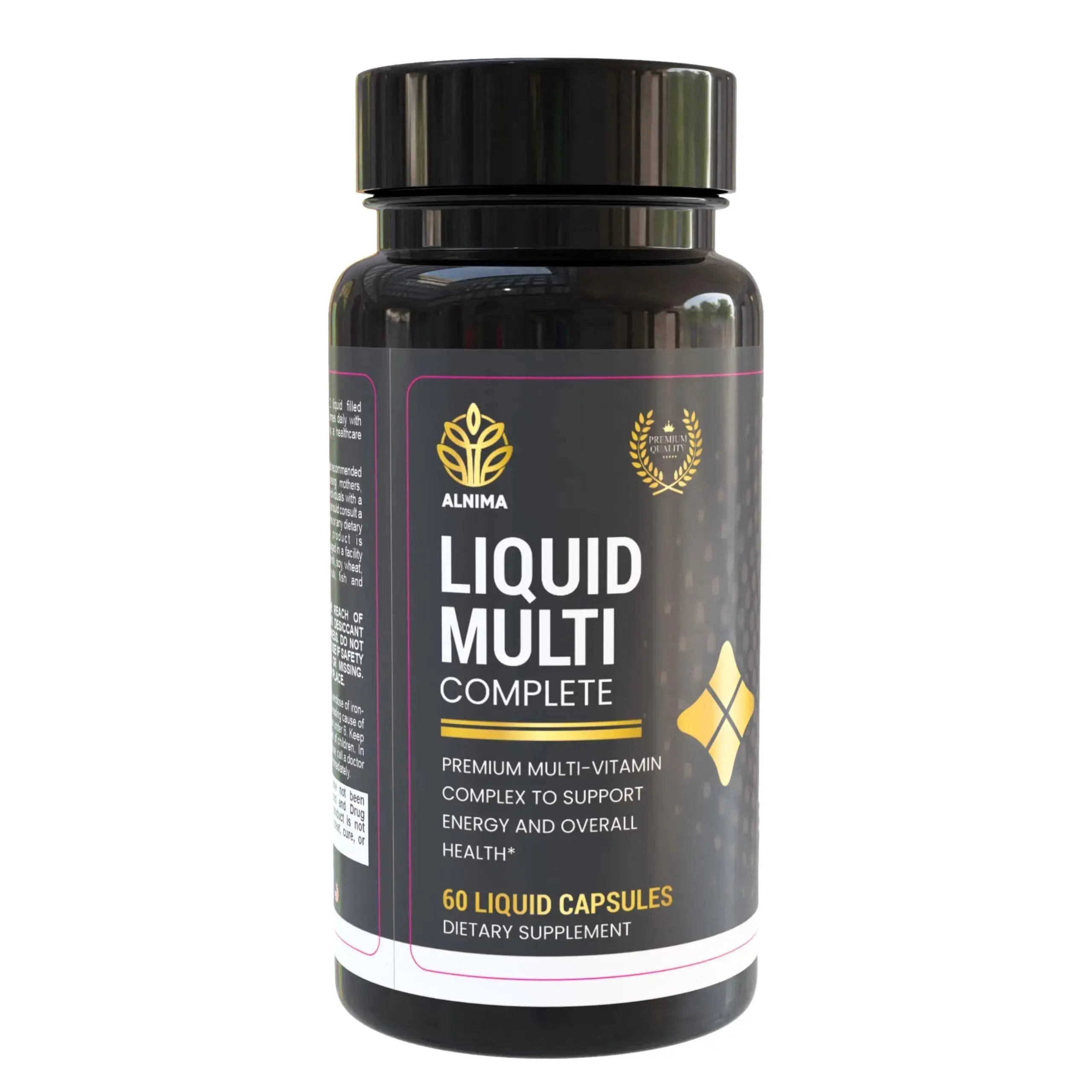 ALNIMA Halal Liquid Multivitamin Complete – Energy & Immune Support with 29 Essential Nutrients | 60 Liquid Capsules – Halal Certified ALNIMA Au supplements