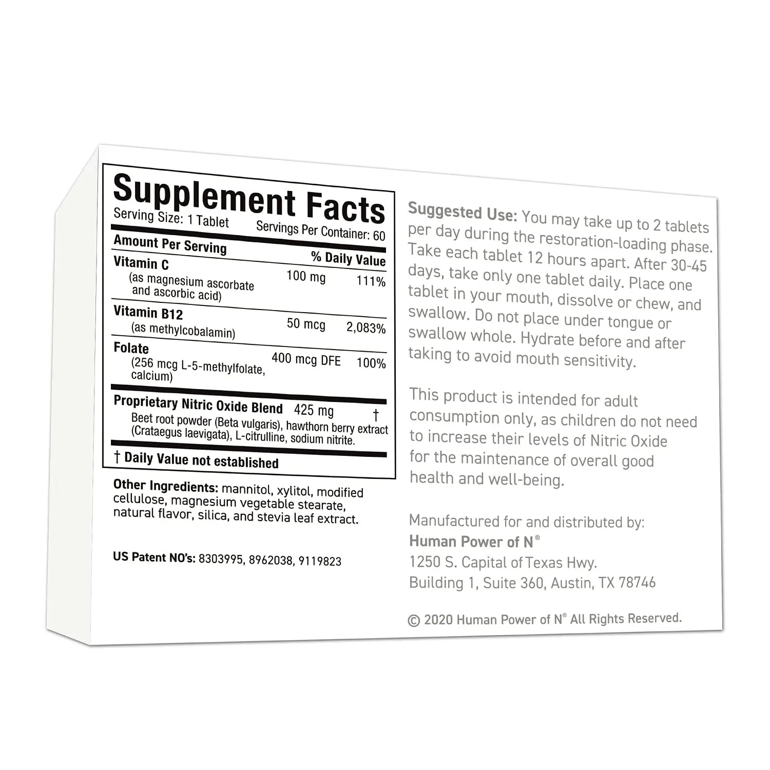 Neo40 Professional - Nitric Oxide Booster with Methylfolate - Natural Blood Pressure humanN Au supplements