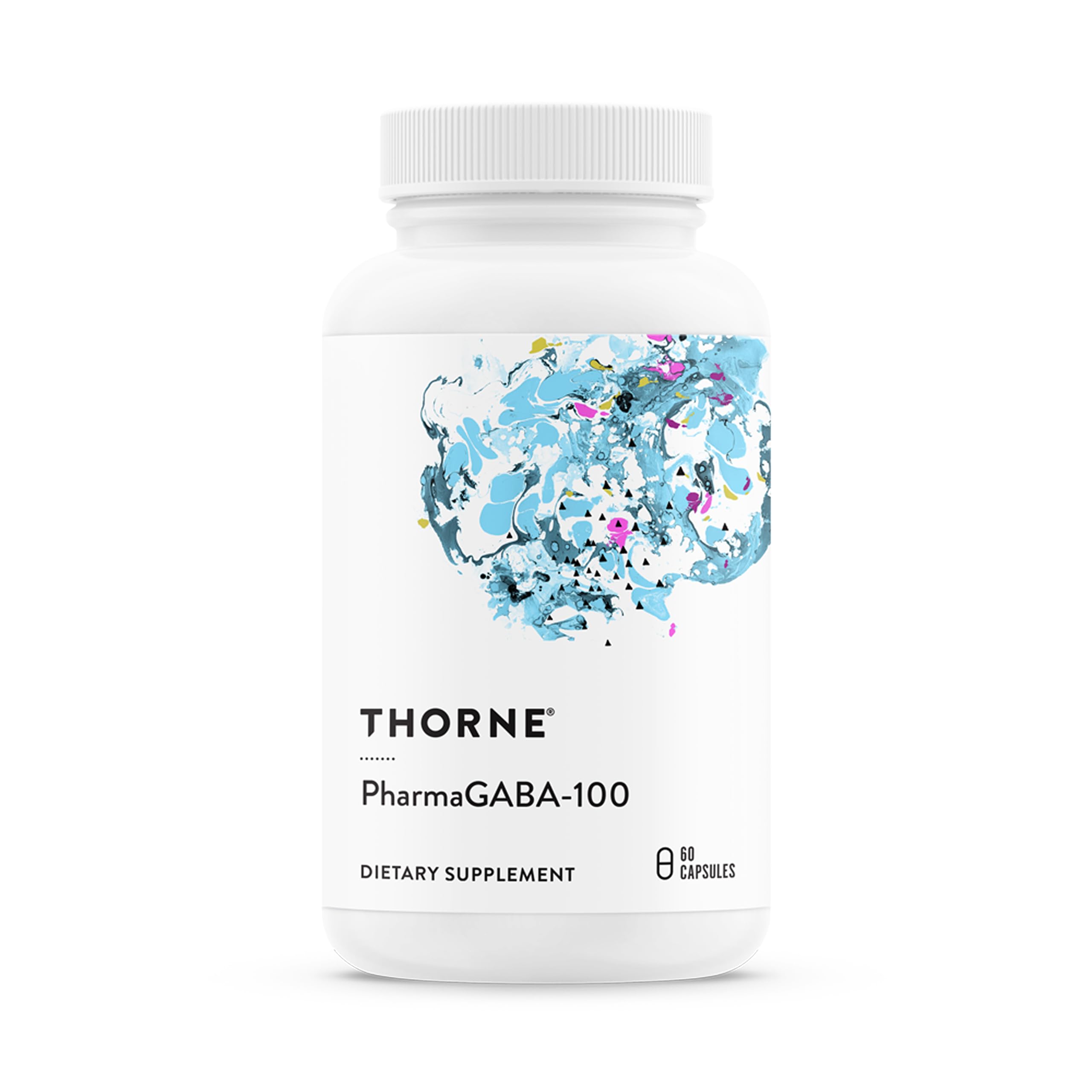 THORNE - PharmaGABA-100 - GABA Supplement - 100 mg Natural Source Gamma-Aminobutyric Acid