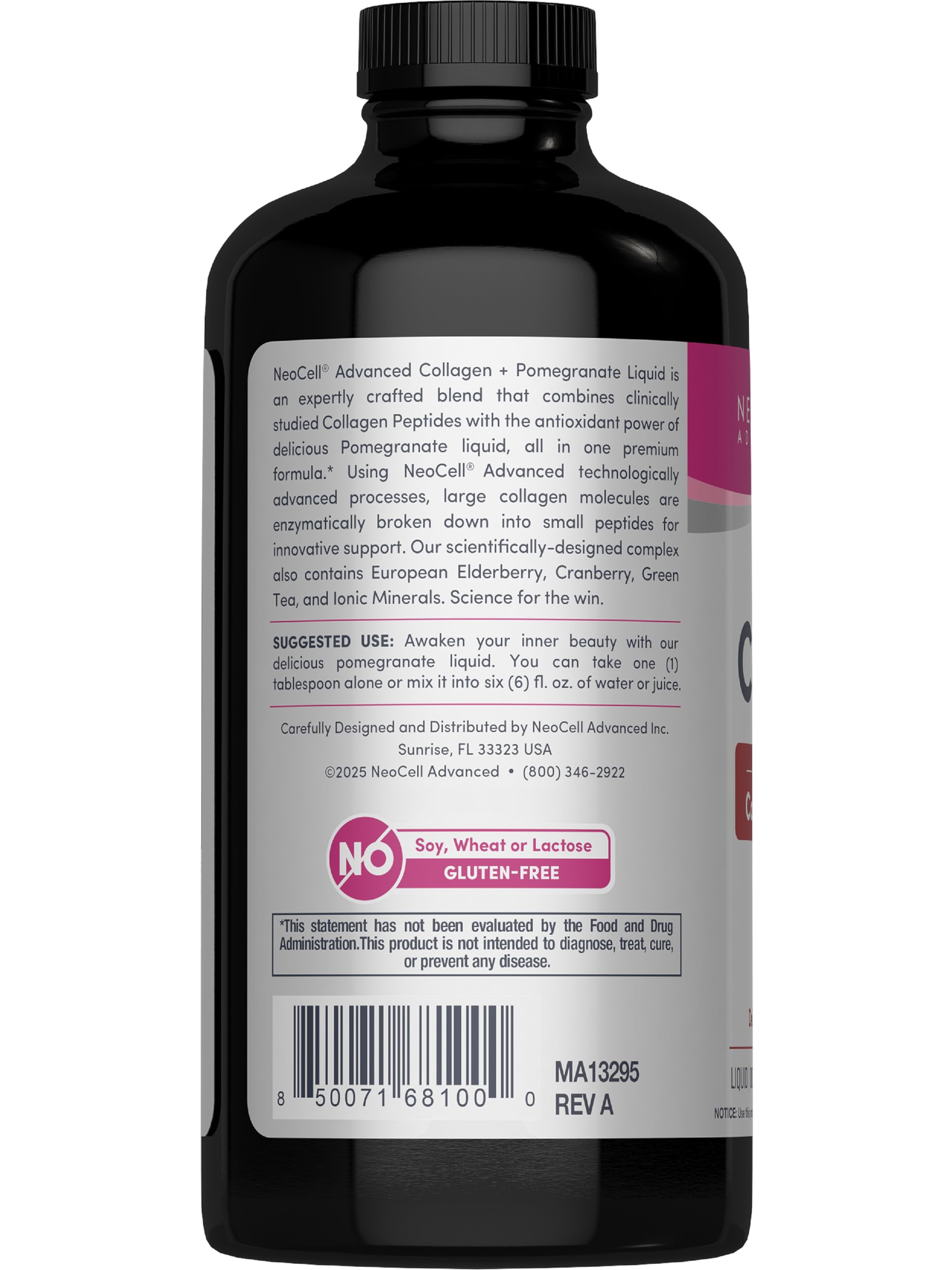NeoCell Advanced Liquid Collagen | 4000 mg | Pomegranate and Fruit Juice Concentrates | for Women and Men | 16 fl oz