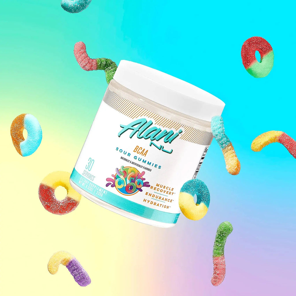 Alani Nu Breezeberry Pre Workout and BCAA Sour Gummies Post Workout Powder Bundle Alani Nu Au supplements