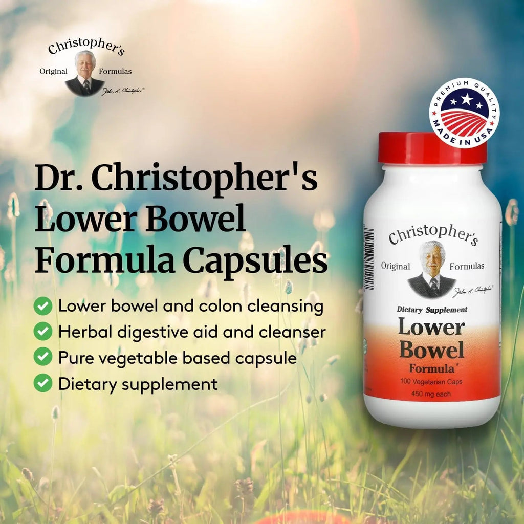 Dr. Christopher's Lower Bowel Cleanse Formula Capsules - Herbal Laxative Colon Dr. Christopher's Au supplements