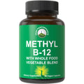Methyl B12 Vitamin + Whole Food Blend of 25 Vegetables and Fruits for Max Absorption. Vegan Vitamin B12 Methylcobalamin - Methyl B-12 Supplement for Energy, Focus and Relief. 30 Day Supply Capsules Peak Performance Au supplements