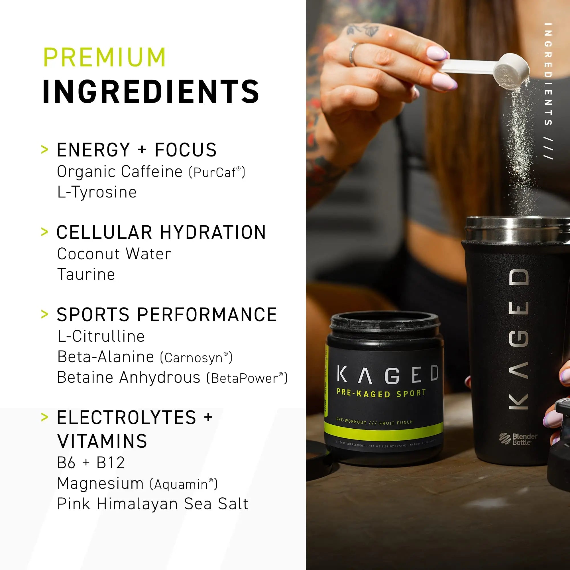 Kaged Pre Sport & Creatine Monohydrate Bundle | Mango Lime Pre + Unflavored Creatine Kaged Au supplements
