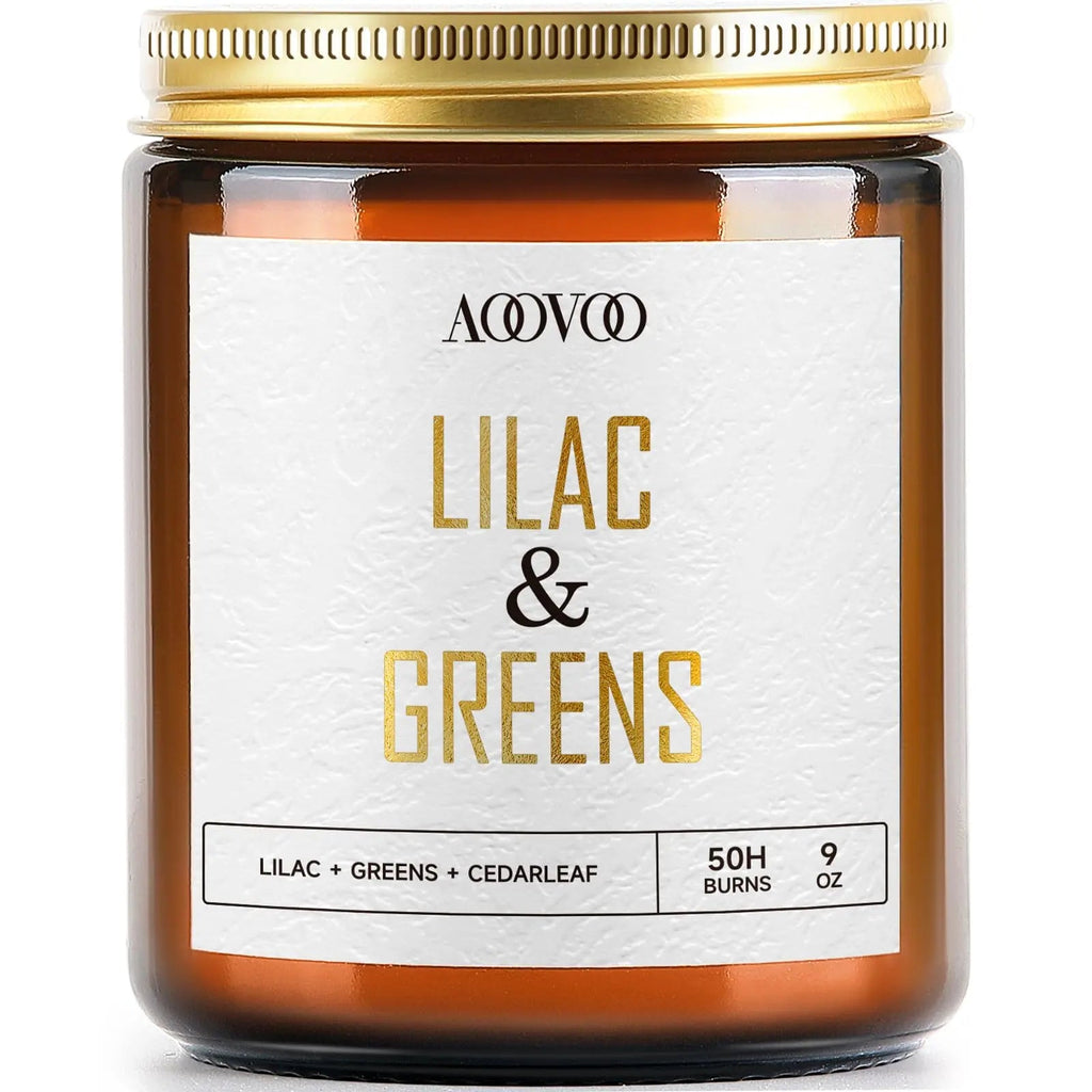 AOOVOO Lilac Candle, Candles Gifts for Women, Green Leaves Lilac Candle, Scented Candle AOOVOO Au supplements