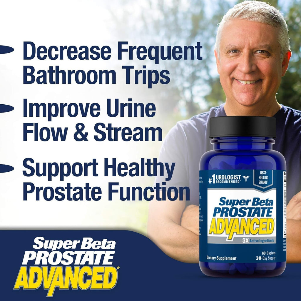 SUPER BETA PROSTATE Advanced – Promote Sleep, Support Bladder Emptying. Prostate Support Supplement for Men's Health with Beta Sitosterol