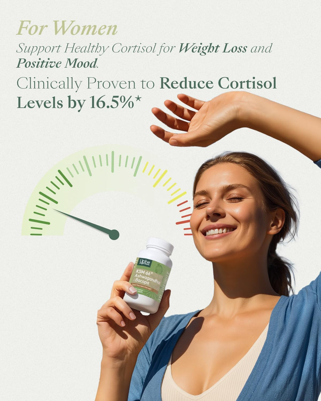 Upbe Ashwagandha Supplements for Women & Men - KSM-66® with Bacopa & Milk Thistle, 60 Vegan Capsules - Stress Relief, Mood, Cortisol Support, Extra Strength Ashwagandha Capsules Upbe Au supplements