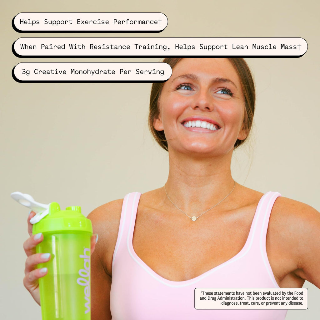 Wellah Creatine for Women - Creatine Monohydrate with Dandelion & Cranberry Extract (50 Servings, Strawberry Lemonade)
