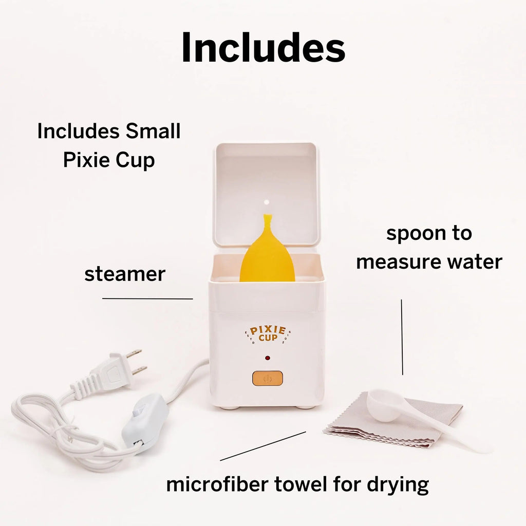 Pixie Menstrual Cup Steamer Sterilizer with A Small Period Cup - Ranked 1 for Most Comfortable Reusable Pixie Cup Au supplements