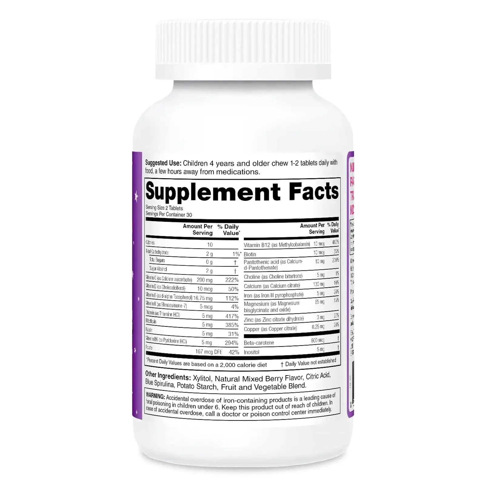 KidStar Nutrients StarMulti, Chewable Multivitamin and Multimineral Tablets for Kids, Plus Organic Fermented Whole Foods KidStar Nutrients Au supplements