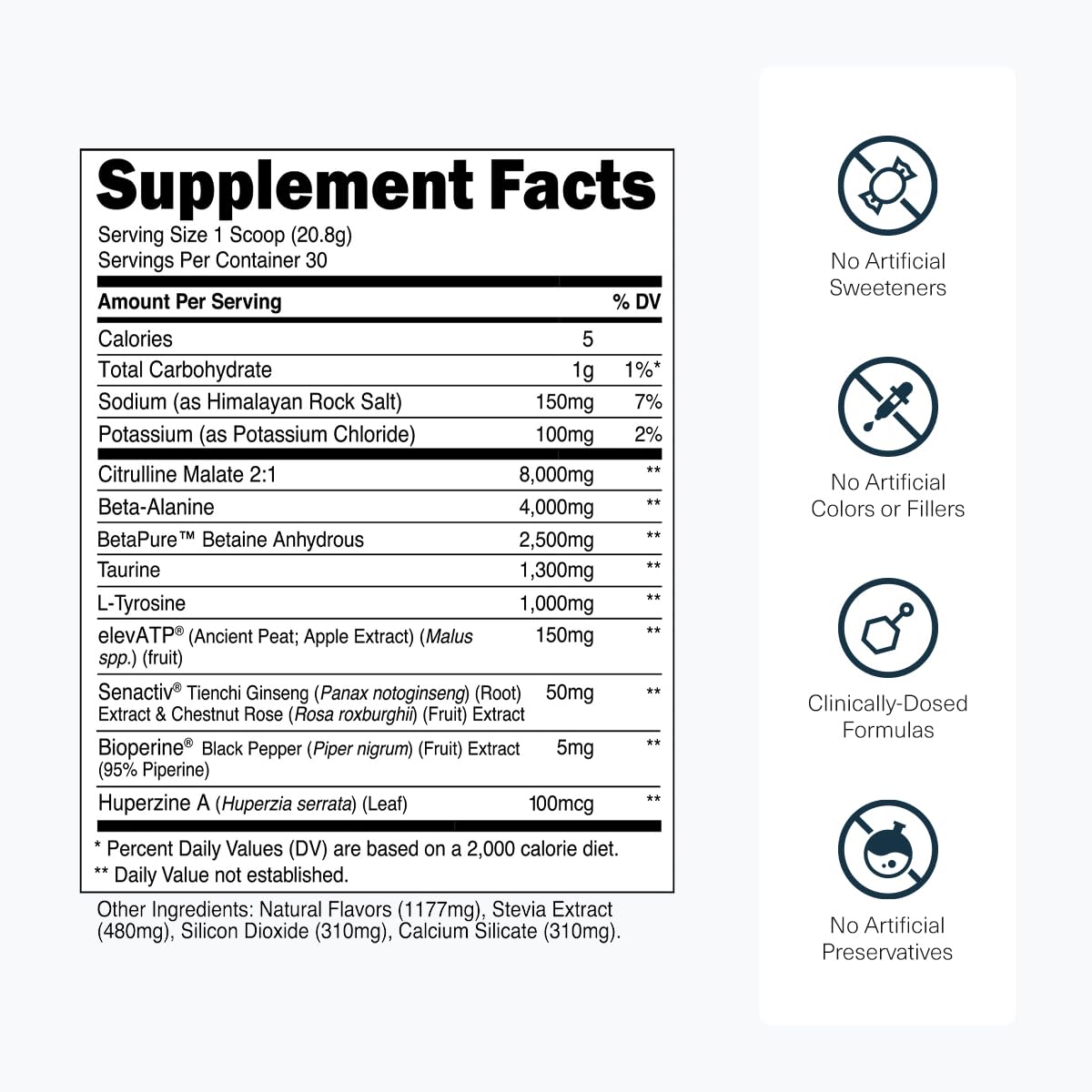 Transparent Labs Stim-Free Pre-Workout - Caffeine & Stim Free Pre Workout Powder for Men and Women with Beta Alanine Powder, Citrulline Malate, & elevATP - 30 Servings, Strawberry Lemonade