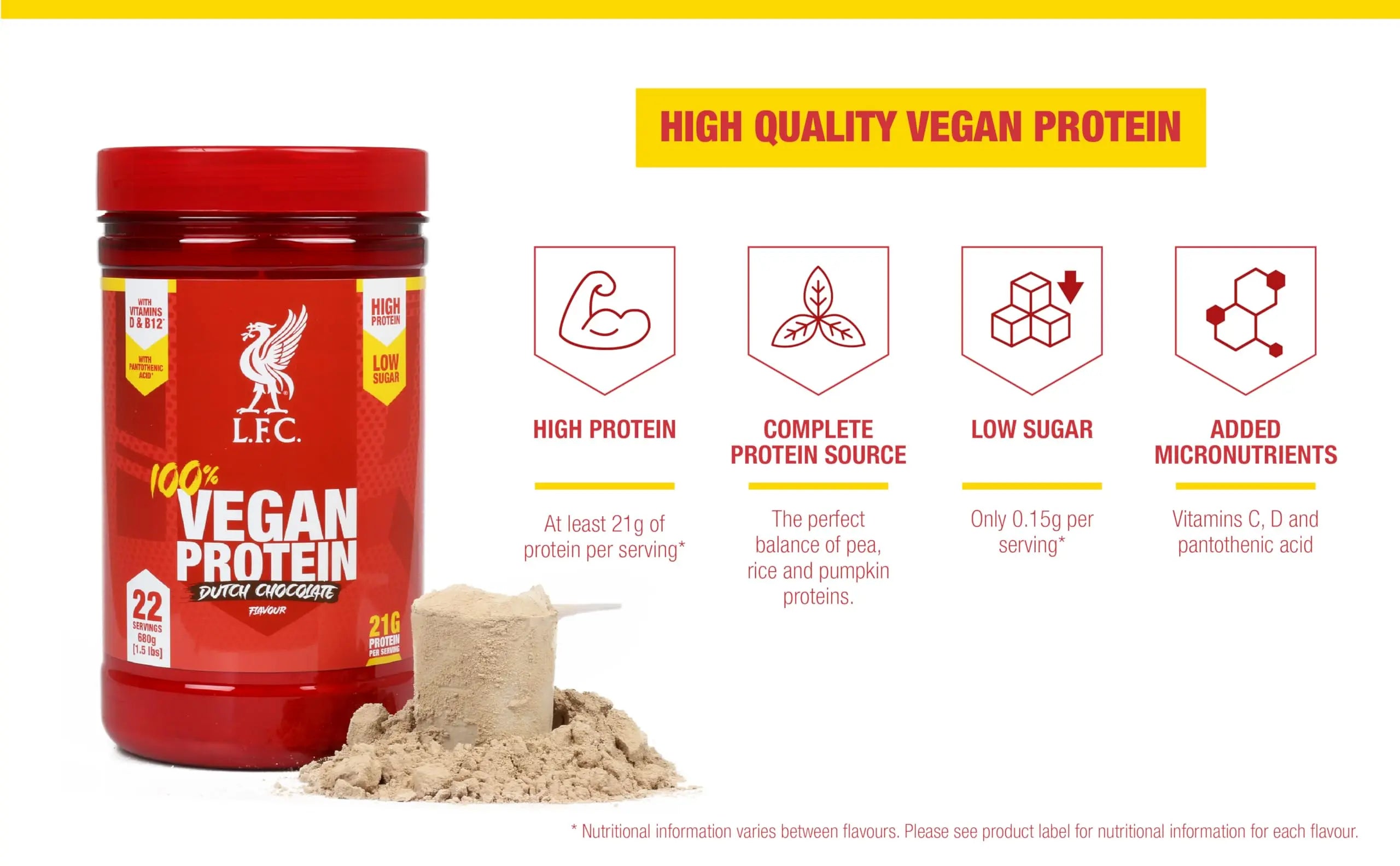 LFC Vegan Protein Powder Banana Caramel Flavour 680g 100% Vegan Protein Powder 21g High Protein, Vector Consumer Au supplements
