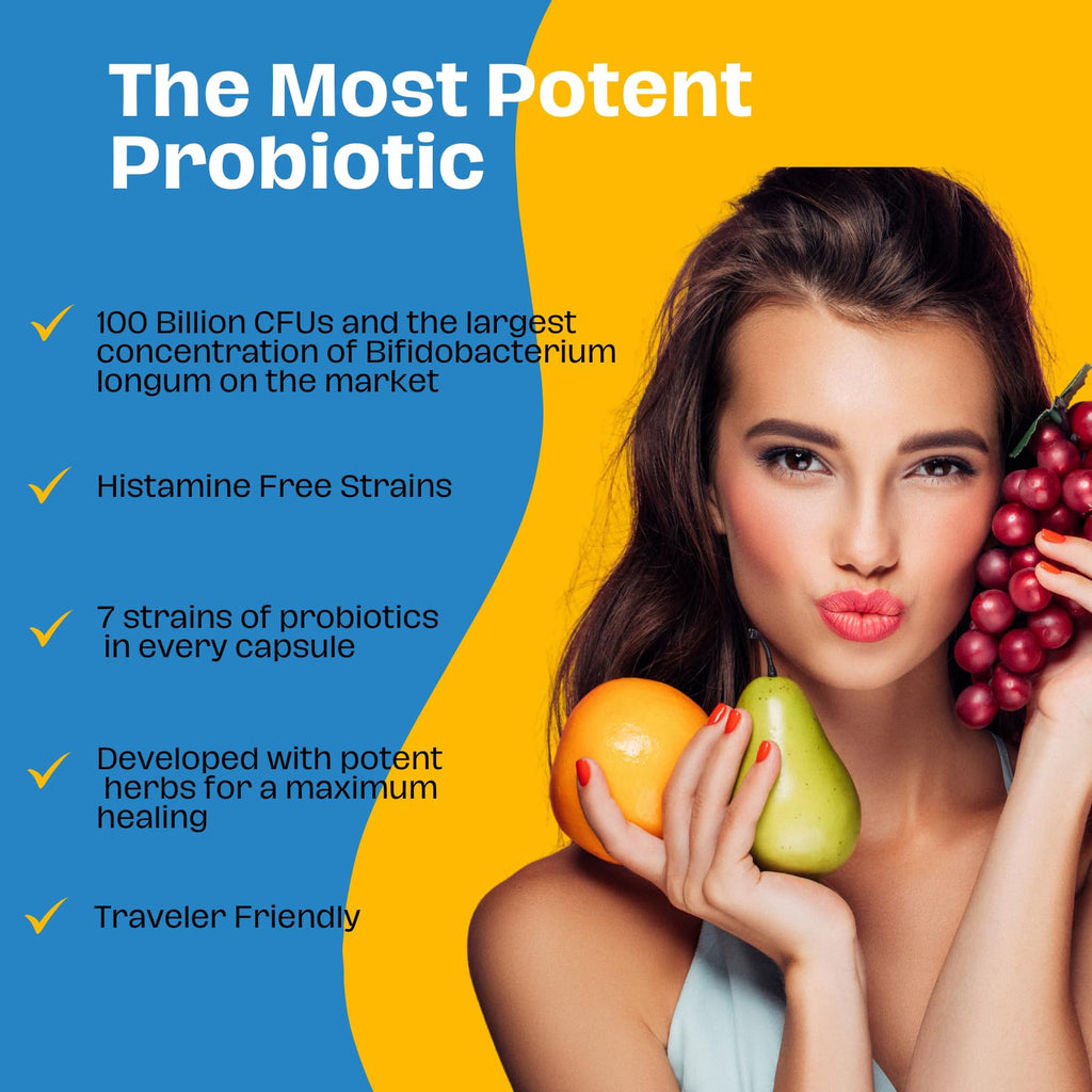 The Gut Institute Bifido Maximus Ultra High Potency Probiotics for Women and Men - Bifidobacterium longum 100 Billion CFUs - 28 ct - 7 Strains - No Histamines - No Refrigeration Needed - Made in USA The Gut Institute Au supplements