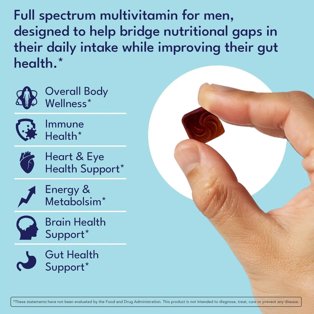 Sakoon nutrition Men's Multivitamin Gummies with Probiotics and Prebiotics, Adult Multivitamin A, C, D, E, B & More Sakoon nutrition Au supplements
