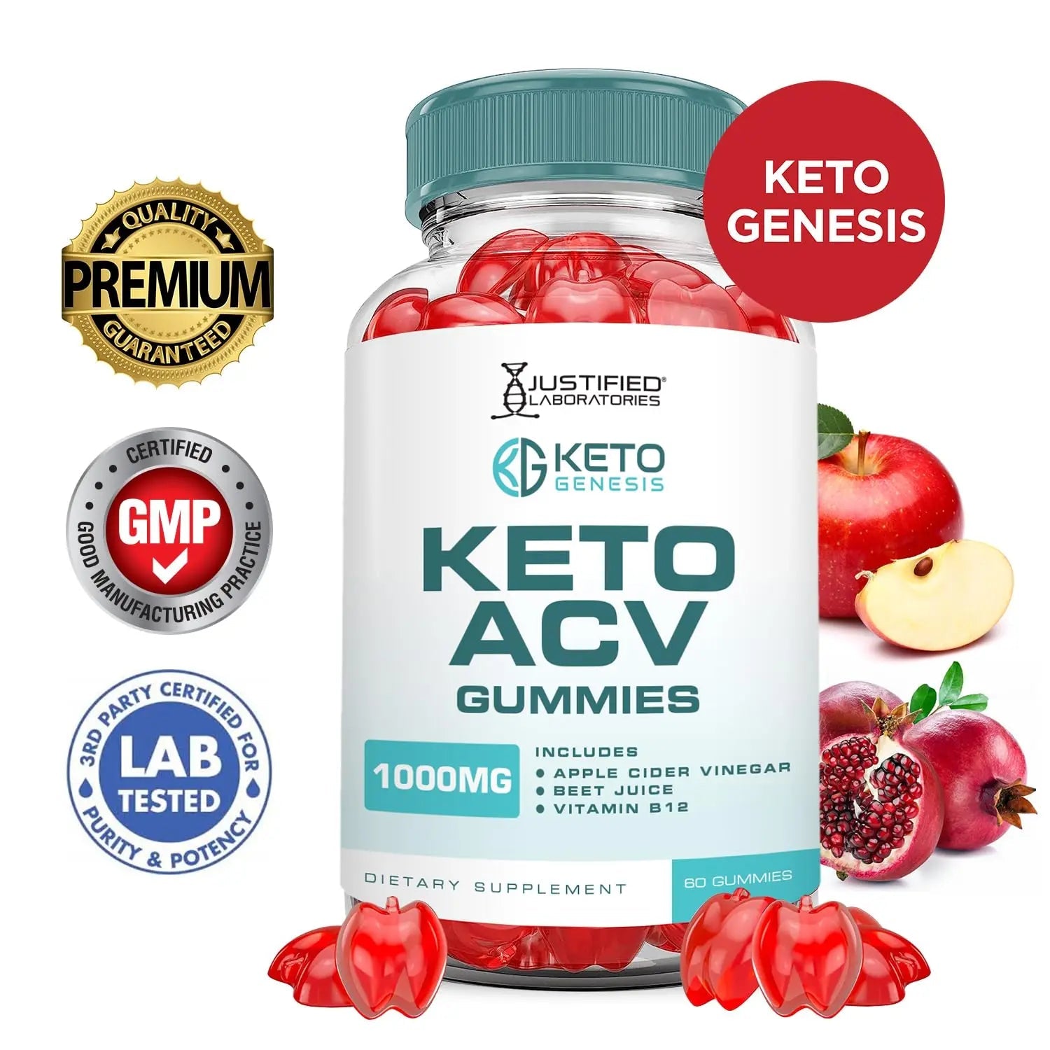 (3 Pack) Keto Genesis Keto ACV Gummies Advanced Formula 1000MG Keto Genesis Keto Justified Laboratories Au supplements