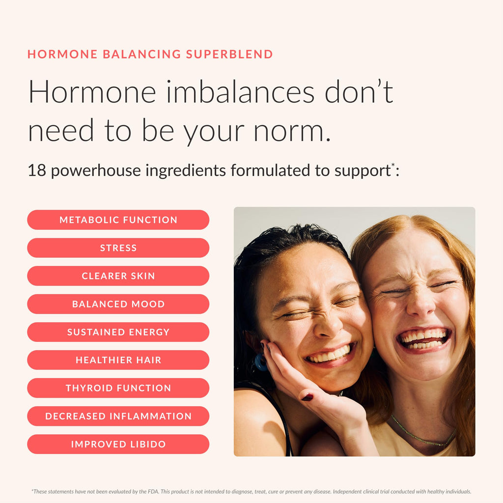 Beam Glow Hormone Balance Supplement for Women – Cortisol Supplement for Women, PMS Relief Supplement, Perimenopause & PCOS Support, Womens Vitamins,
