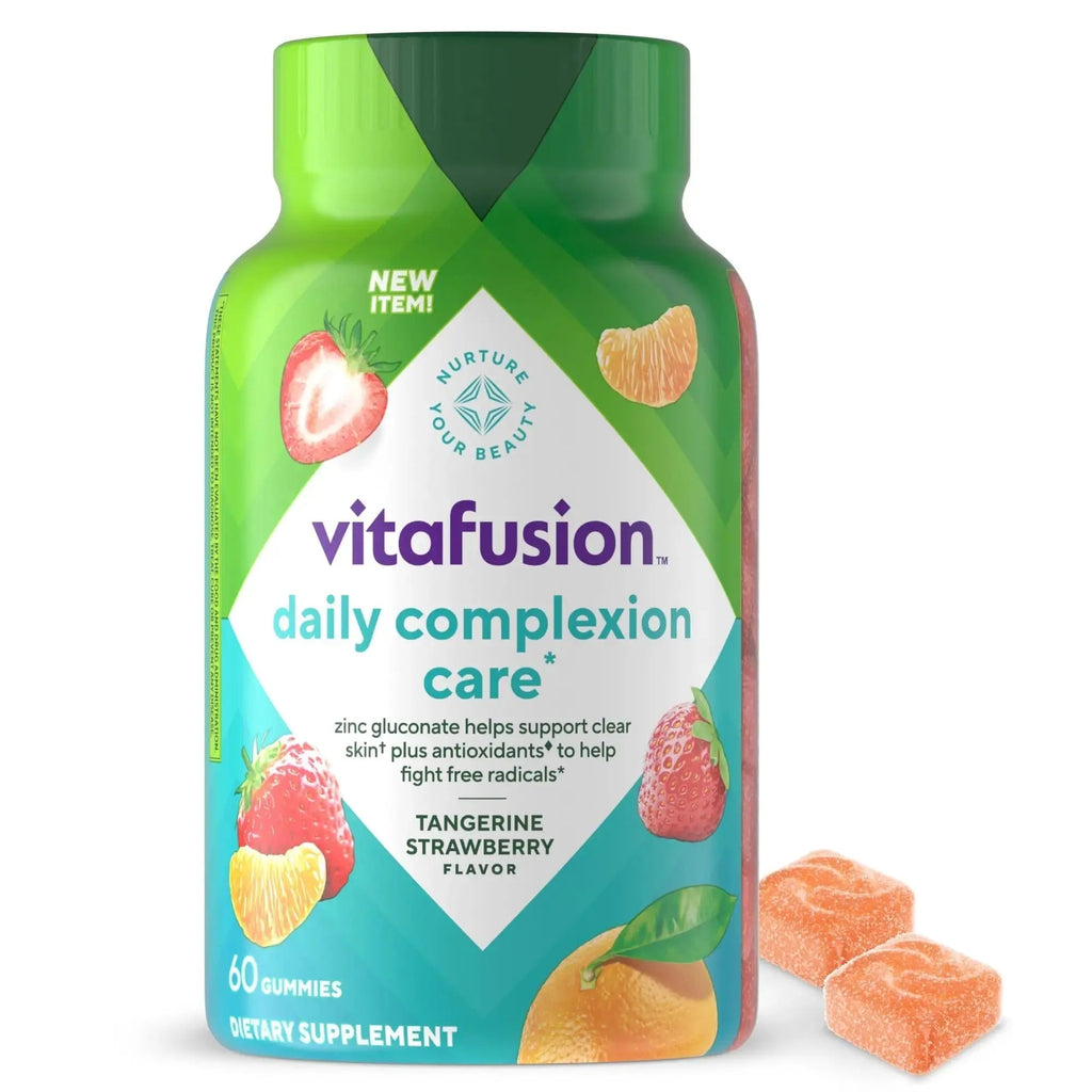 vitafusion Daily Complexion Care (1), Beauty Supplement Helps Support Clear Skin (1) (2) with Zinc Gluconate, Plus Vitamins E & C Vitafusion Au supplements