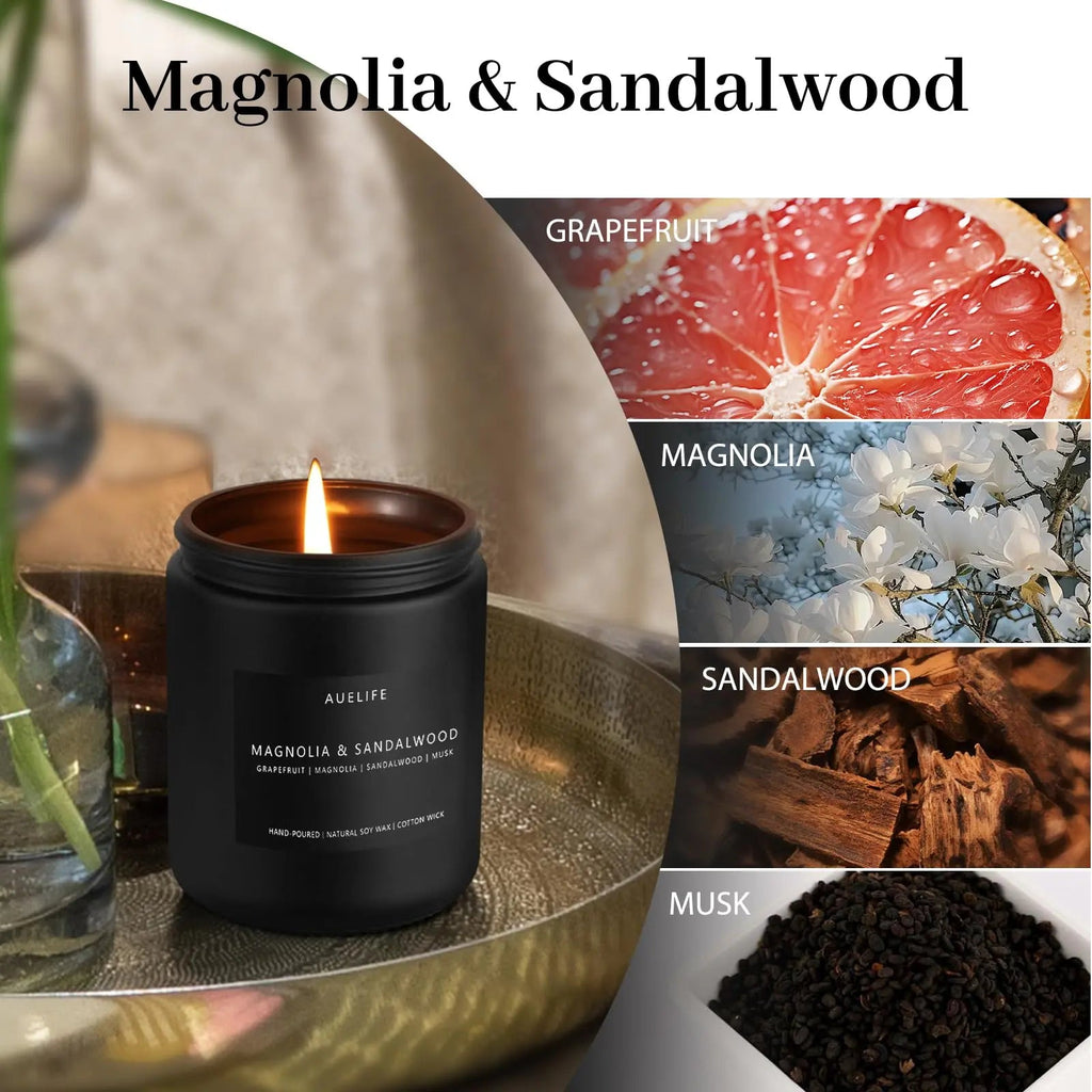 Scented Candles Set | Men Candles Set, Candles for Men Scented Candles for Home - 4 Pack Candles Scents Auelife Au supplements