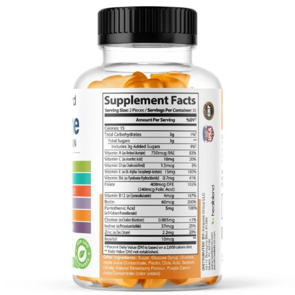 healblend Power-Packed Multivitamin Bear Gummies for Adult | Vitamins C, D3, B6, B12, Iron, Zinc healblend Au supplements