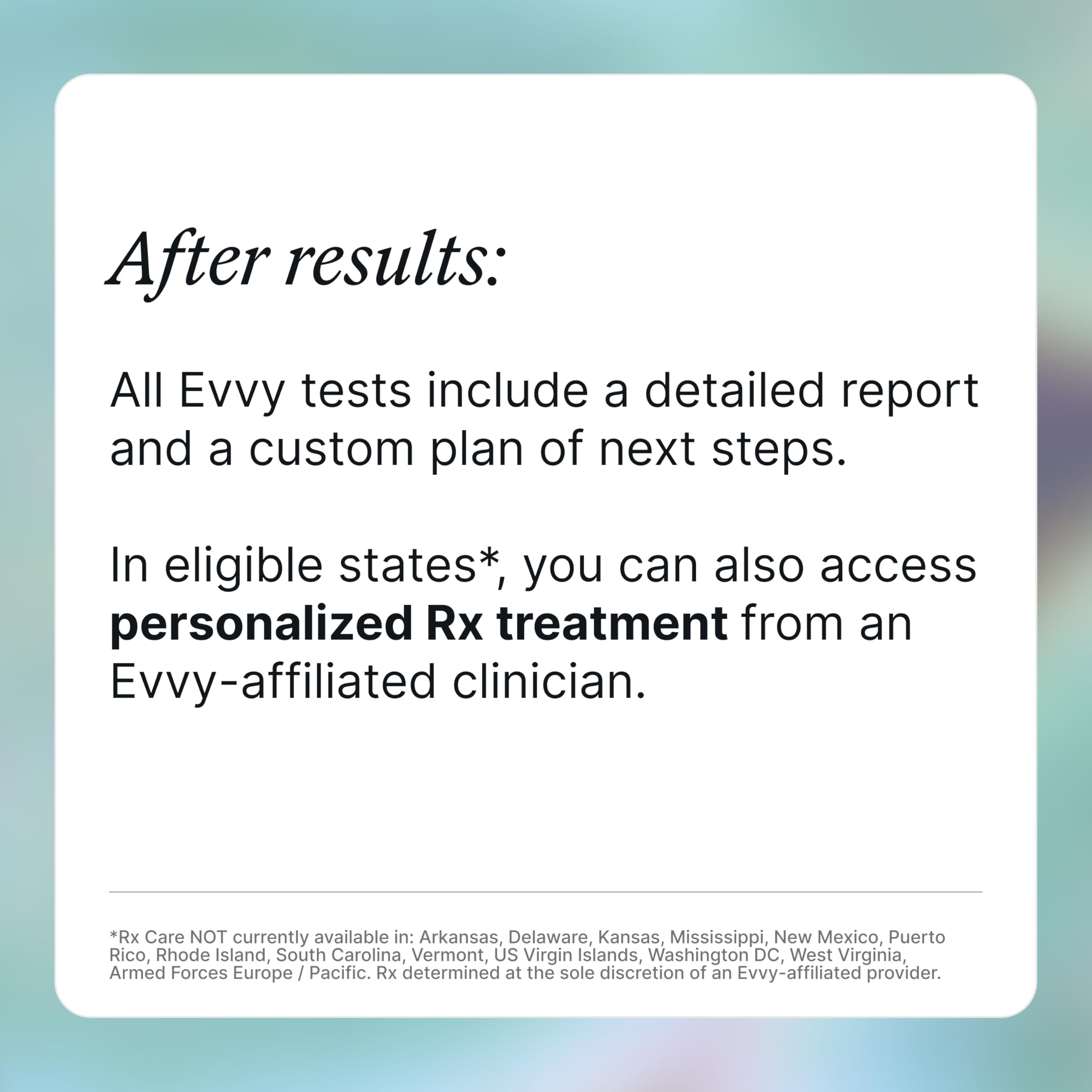 Evvy Vaginal Health Test | at-Home Microbiome Test for BV, Yeast Infection, Ureaplasma & More | Discreet Results in 7–10 Days | Clinician-Reviewed Report & Rx Options Evvy Au supplements