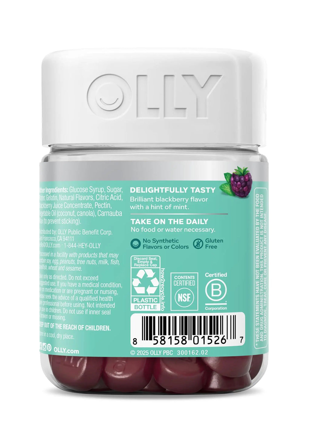 OLLY Flawless Complexion Gummy, Clear and Healthy Skin Support, Vitamins E, A, Zinc, Chewable Supplement, Berry - 50 Count (Pack of 1) OLLY Au supplements