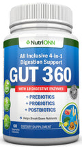 4-in-1 Probiotics, Prebiotics & Postbiotics with 18 Digestive Enzymes for Women & Men - Complete Gut & Digestive Support Supplement