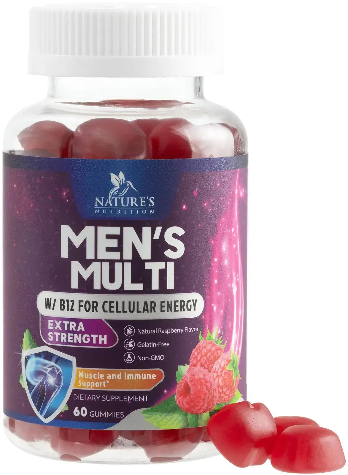 Multivitamin for Men - Complete Daily Mens Multivitamin Gummies with Vitamin D, B Vitamins, Zinc & More - Energy, Memory, Focus & Immune Health Support Nature's Nutrition Au supplements