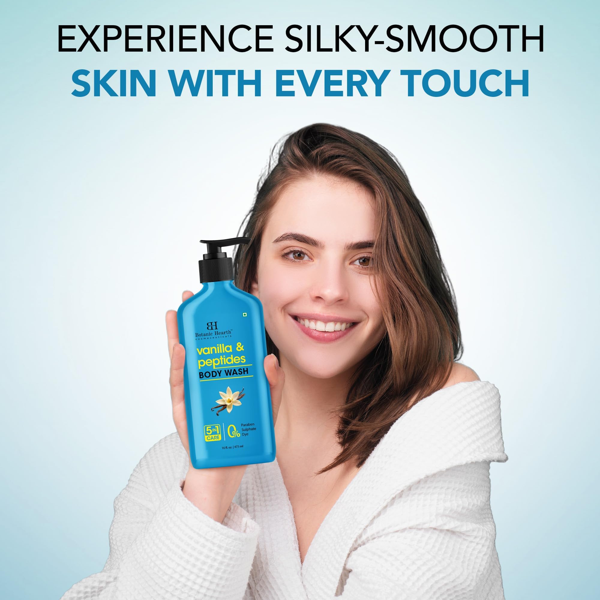 Botanic Hearth Vanilla Body Wash – Hydrating 5-in-1 Shower Gel with Warm Vanilla Aroma