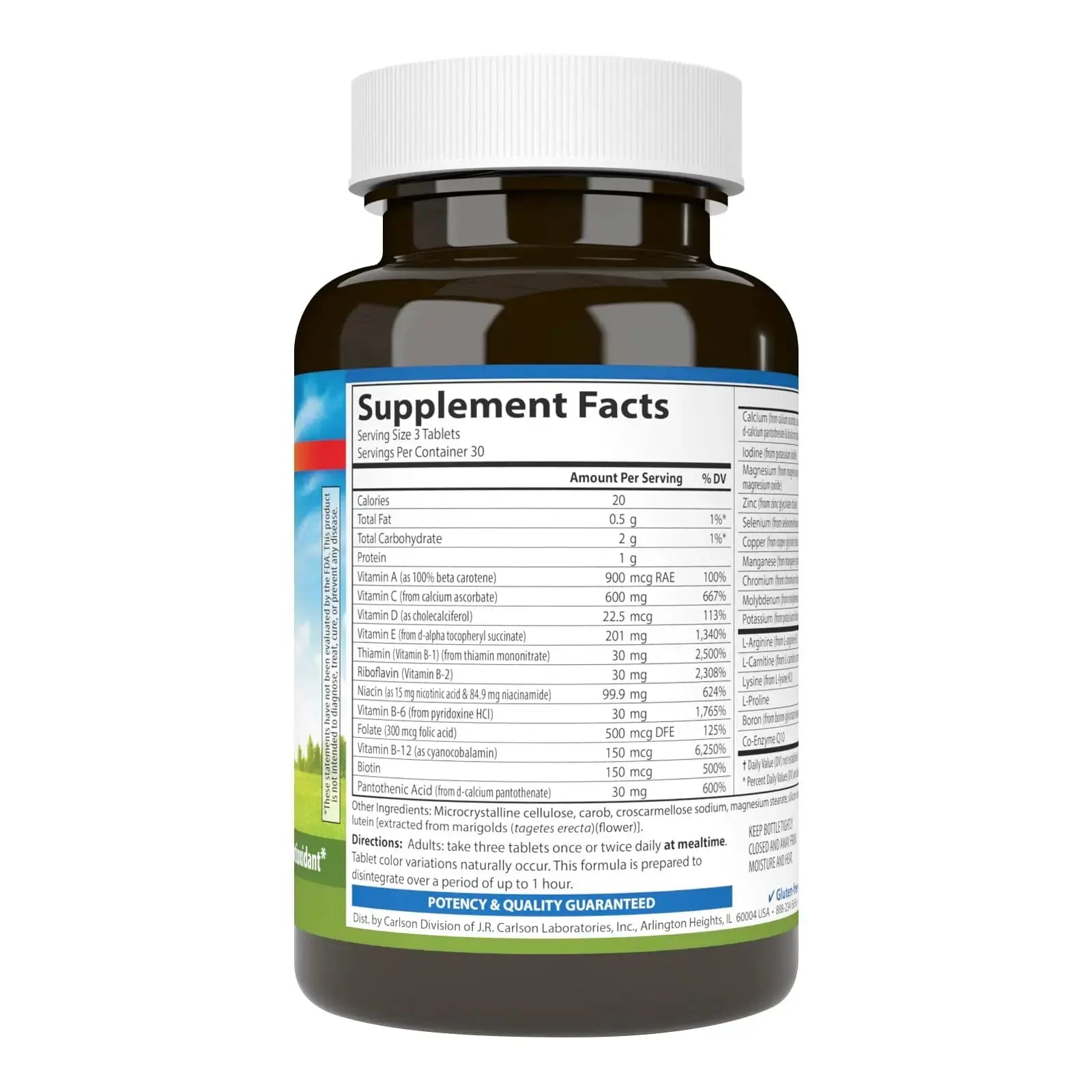 Carlson - Cardio Complete, Advanced Multivitamin, Heart Health, Circulatory Support, 90 Tablets Carlson Au supplements