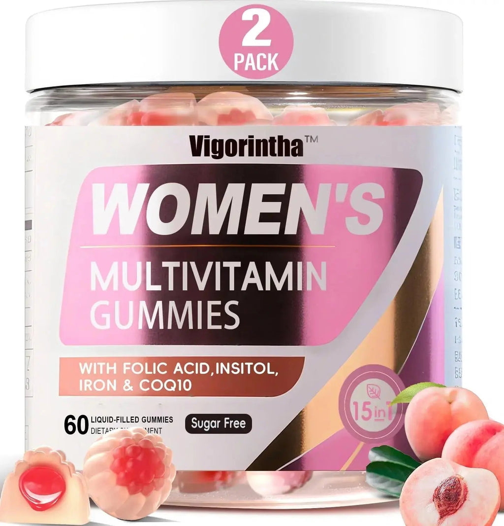 Vigorintha 2 Pack Sugar Free Womens Multivitamin Gummies with 19 Multi Vitamins & Minerals,Iron,Calcium,Folate,Biotin,Inositol Vigorintha Au supplements
