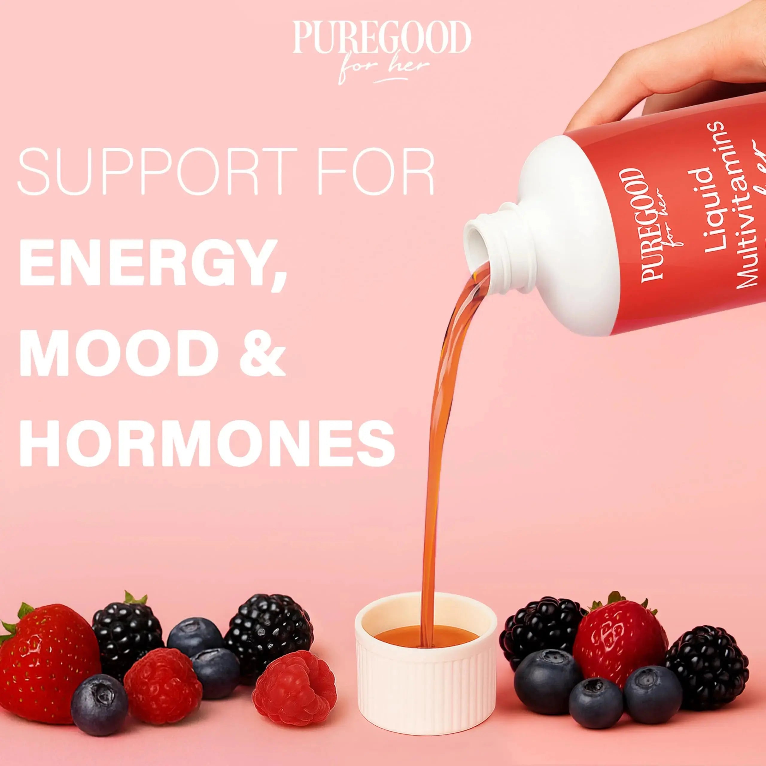 PureGood Women’s Liquid Multivitamin | 70+ Nutrients, Superfoods & Omegas | High Absorption Daily Supplement | PureGood Au supplements