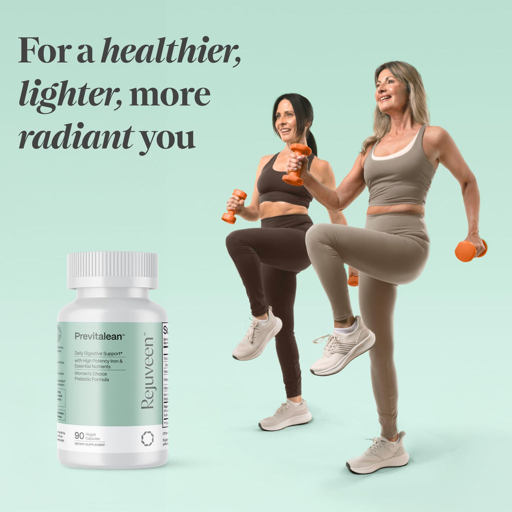 Rejuveen Previtalean | Prebiotic Fiber Supplement for Women | Supports Gut Health & Red Blood Cell Production | Contains Highly Bioavailable Iron
