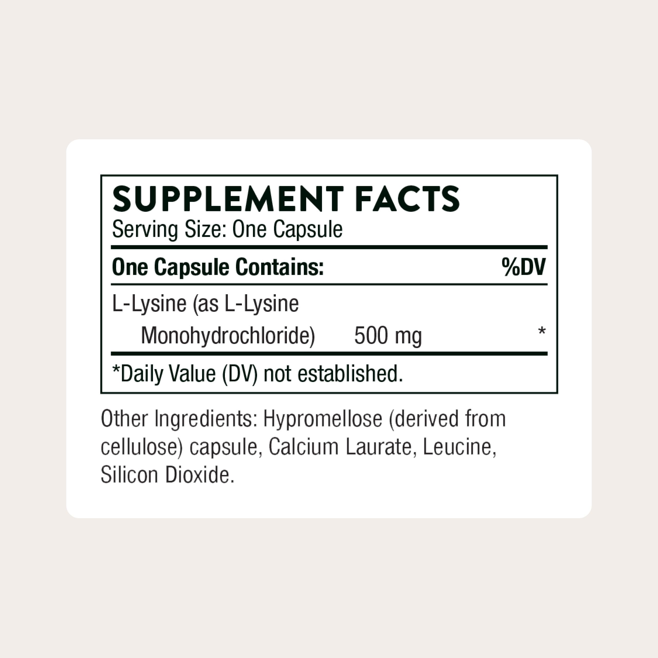 THORNE - Lysine - Supports Immune, Skin & Bone Health - Promotes Collagen Formation - L-Lysine Amino Acid Supplement