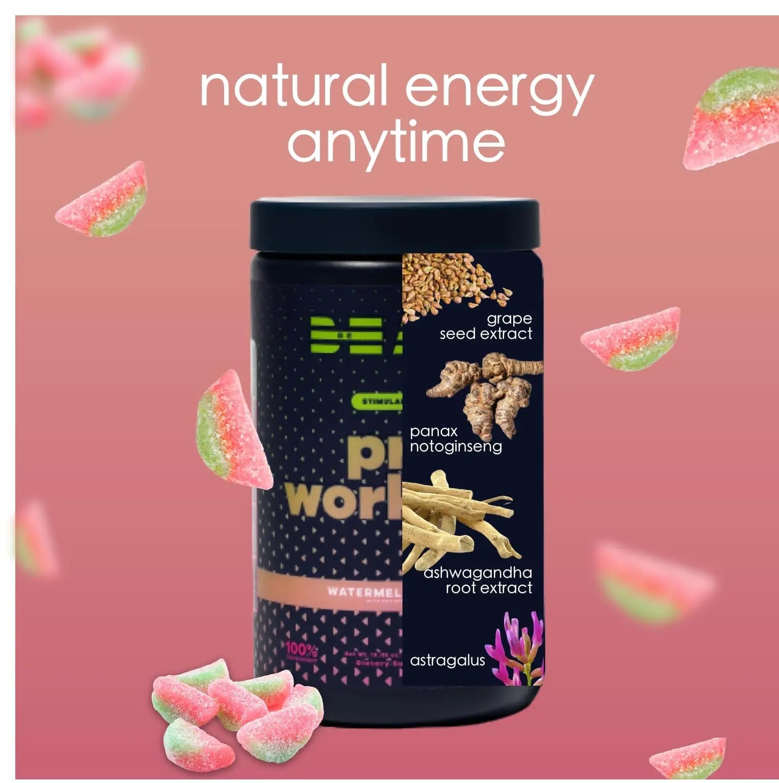 BEAM Be Amazing Vegan Stim Free Pre-Workout Powder | Energy Booster Powdered Drink BEAM Au supplements