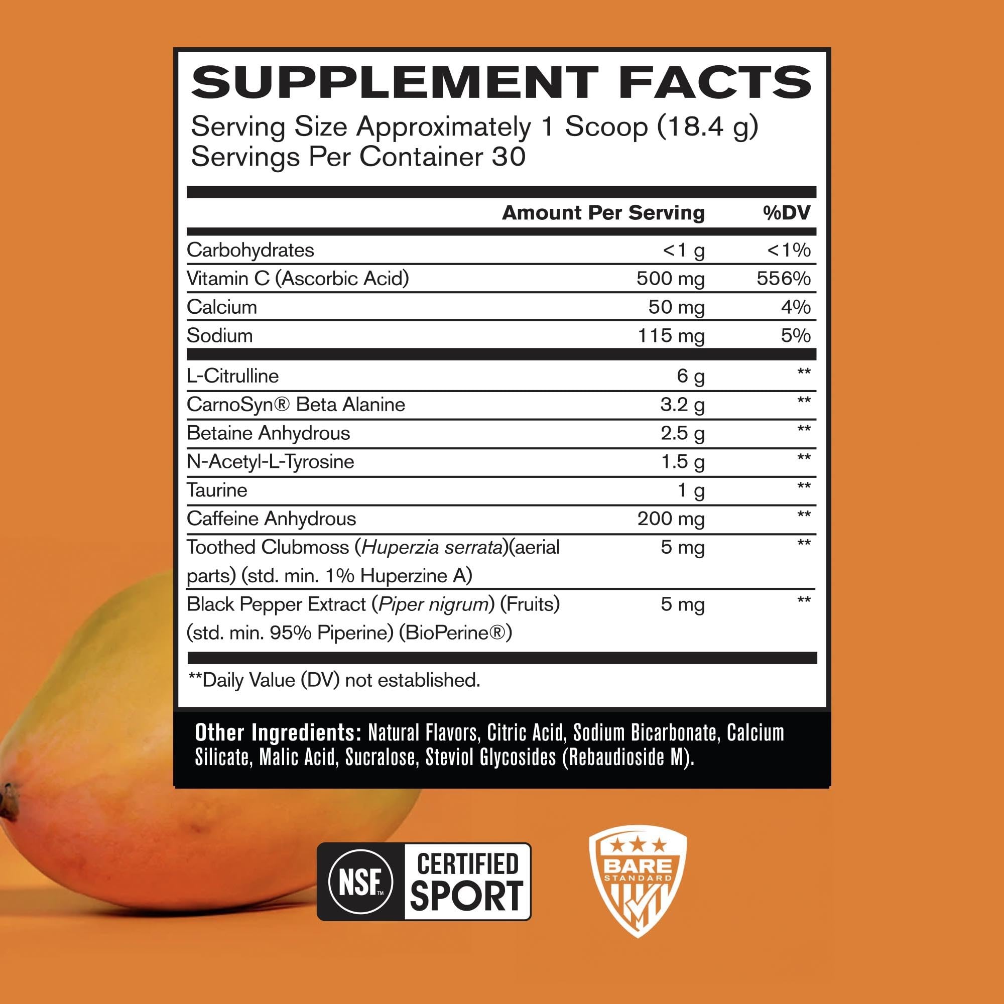 BARE PERFORMANCE NUTRITION BPN Flight Pre Workout, Supports Energy and Mental Focus, Improved Endurance & Muscle Pumps with CarnoSyn