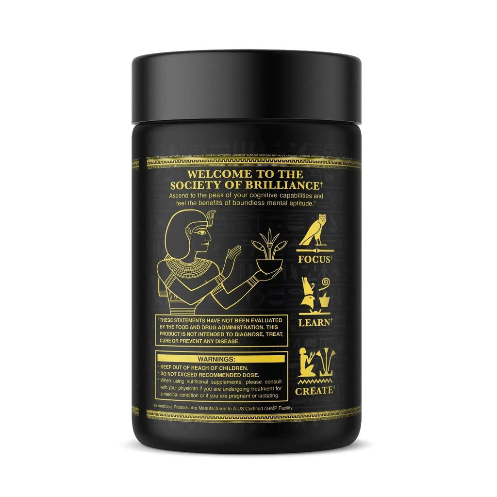 Ambrosia Mental Jewels (Capsules) - Cognitive Enhancer | Increase Memory, Communication Skills, Concentration & Focus | Alpha GPC, Choline, BaCognize Ambrosia Au supplements
