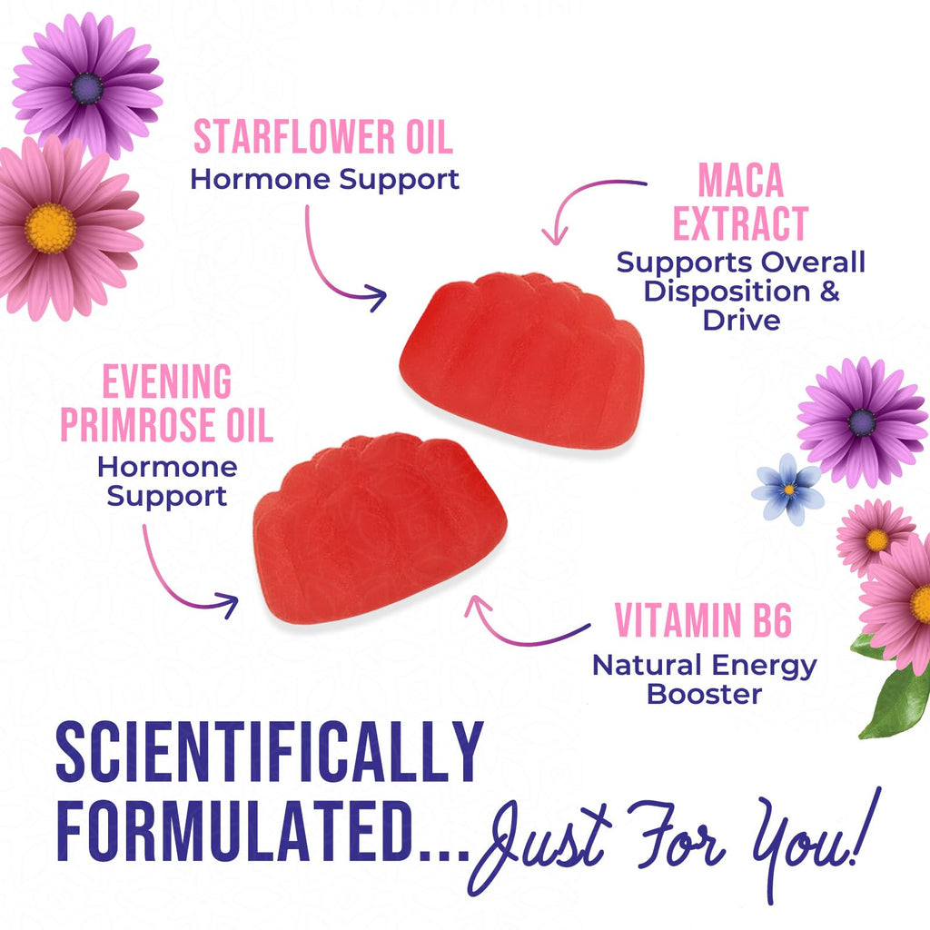 Menopause Supplement for Women - Complete Multi-Benefit Menopause Relief Gummy for Mild Hot Flashes & Night Sweats, Natural Balance & Energy Support, Menopausal Vitamins, Gluten Free - 60 Gummies Nature's Glow Au supplements