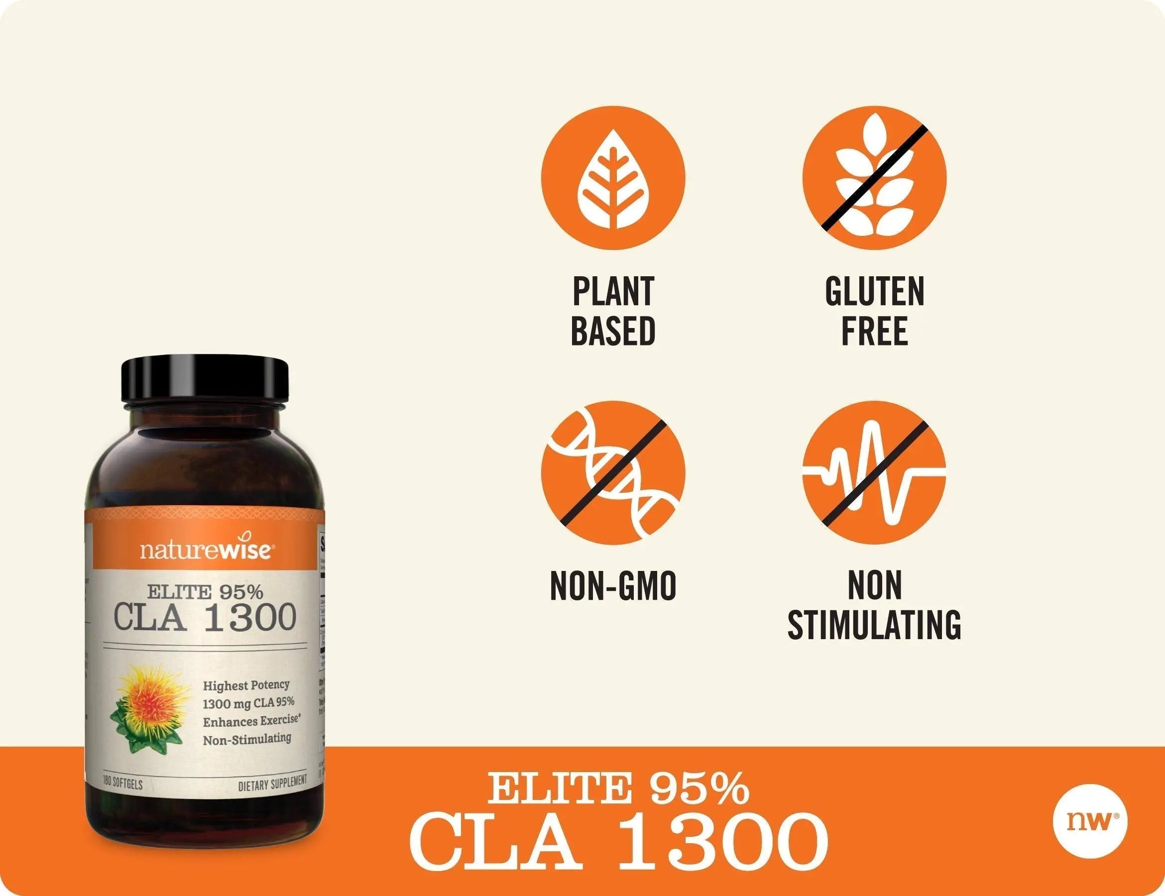 NatureWise Elite CLA 1300 Maximum Potency, 95% CLA Safflower Oil Workout Supplement NatureWise Au supplements