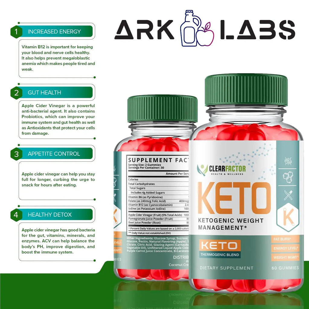 (2 Pack) Clear Factor Gummies, Clear Factor ACV Gummies, Clear Factor Gummy, Clear Factor Ark Labs Au supplements