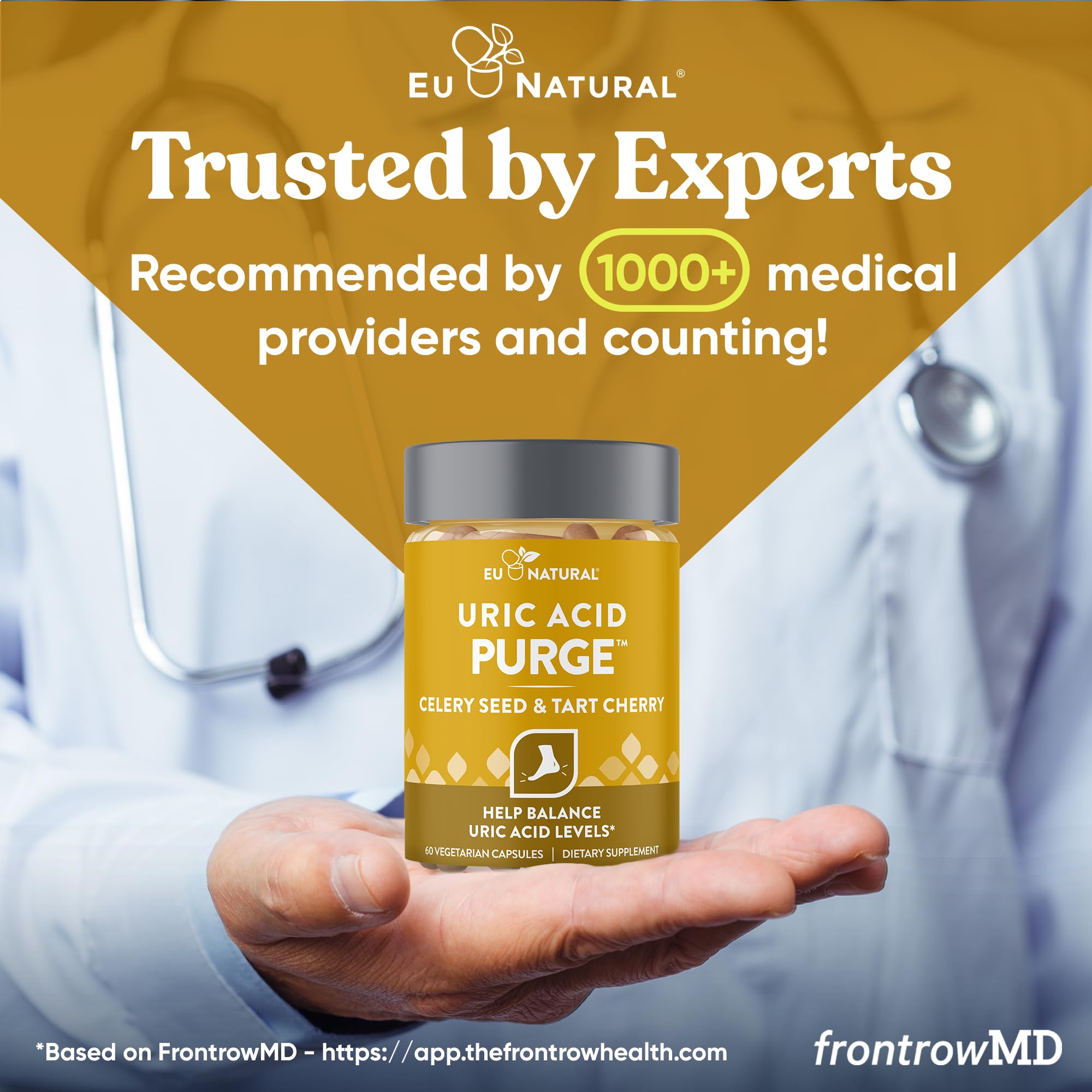 Eu Natural Purge Uric Acid Flush - Eat & Drink What You Want - Uric Acid Support for Joints & Mobility with Celery Seed