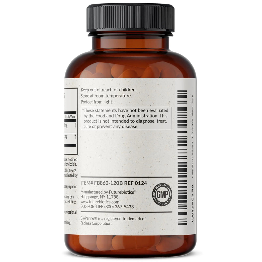 Futurebiotics Ashwagandha Extra Strength Stress & Mood Support with BioPerine Futurebiotics Au supplements