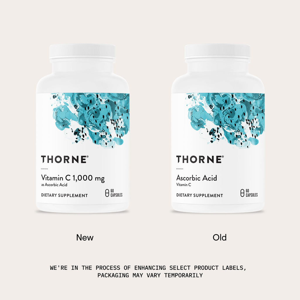 THORNE - Vitamin C 1,000 mg Supplement - Supports Healthy Immune Function & Collagen Formation - Provides Antioxidant Benefits - Third-Party Certified