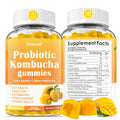 Crasye Probiotic Kombucha Gummies Sugar Free Prebiotic Postbiotic Probiotics Gummies with Slippery Elm for Women and Men Bloating Gut Health Immune and Digestive Support - 60 Gummies - 30 Servings Crasye Au supplements