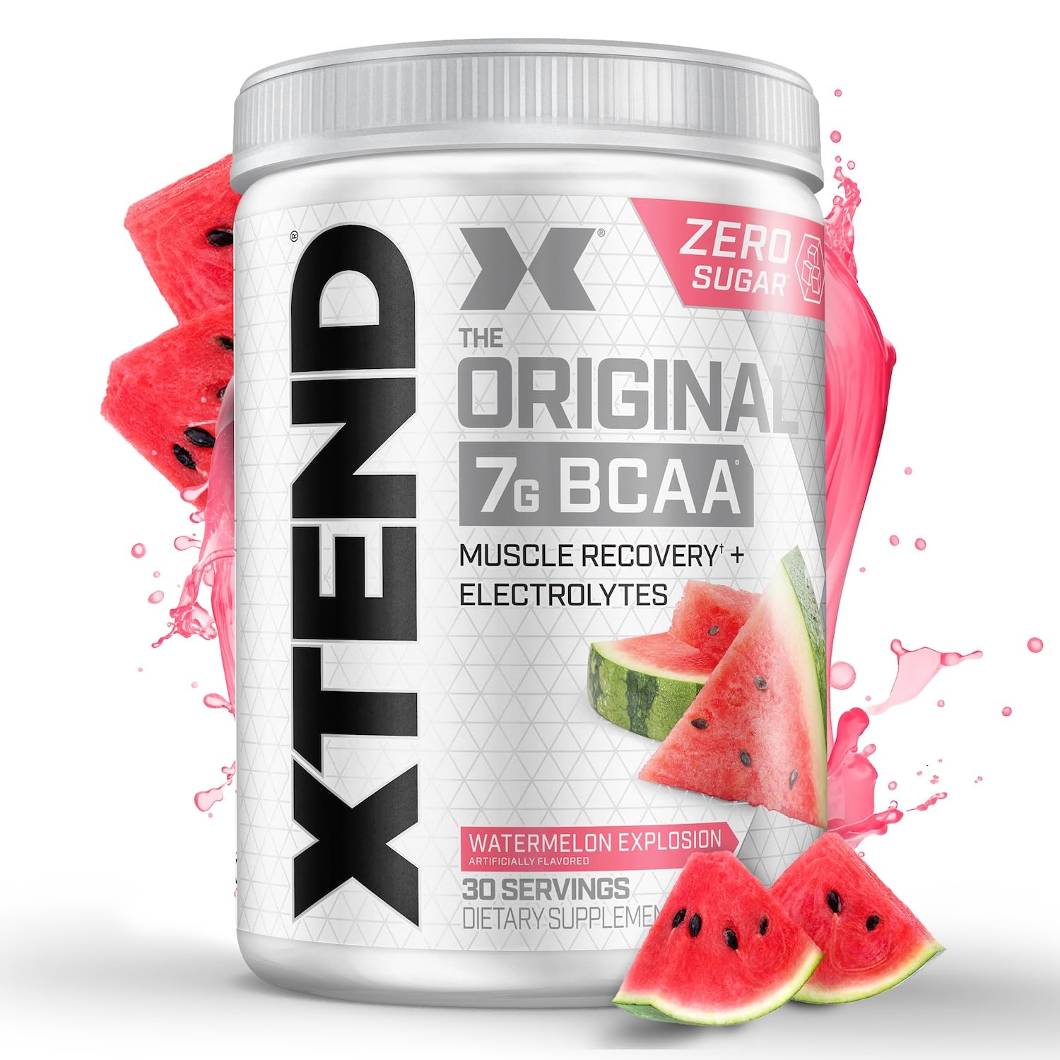 Xtend Original BCAA Powder, 7g BCAAs and 2.5g L-Glutamine for Muscle Recovery Hydration and Lean Muscle, Sugar Free Intra and Post Workout Drink with Electrolytes