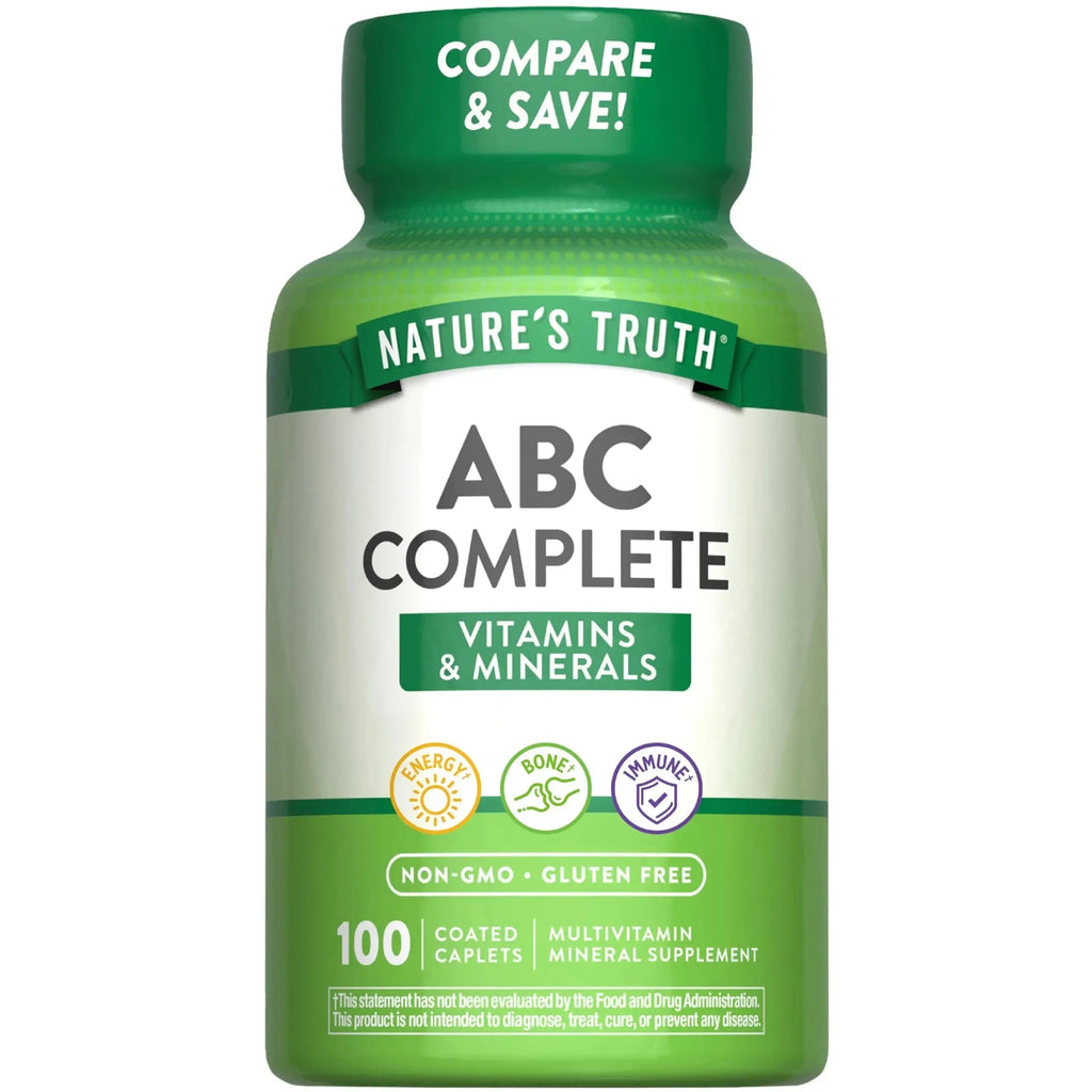 Nature's Truth Adult ABC Complete Multivitamin for Men and Women | 100 Caplets | Non-GMO & Gluten Free Nature's Truth Au supplements